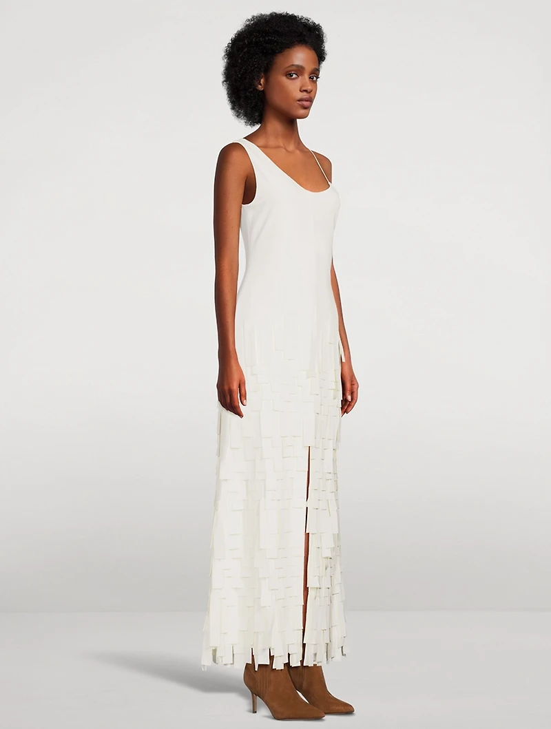 Multi Rectangle Crêpe Maxi Dress