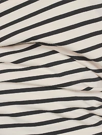 Cowlneck Jersey Top Stripe Print