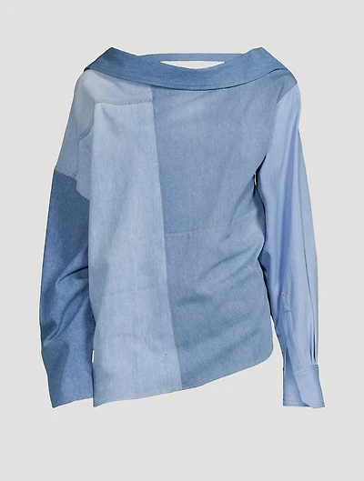 Patchwork Denim Shirt