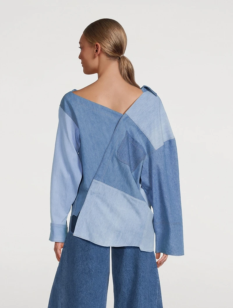 Patchwork Denim Shirt