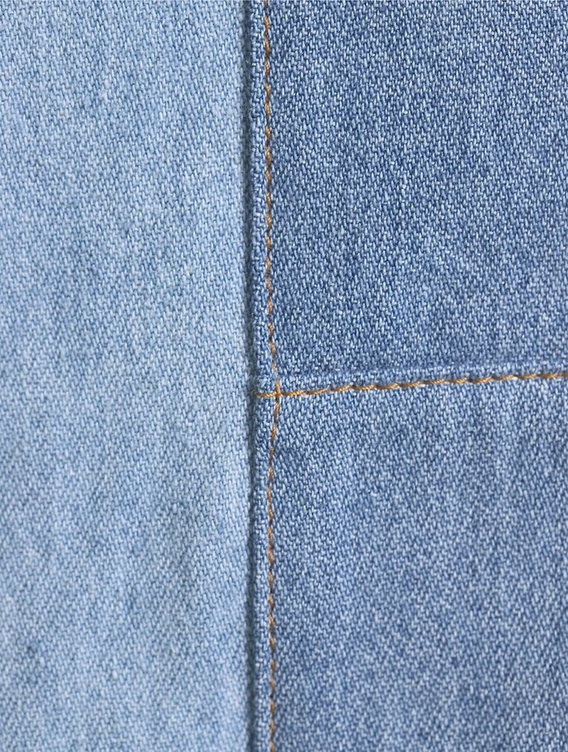 Patchwork Denim Shirt