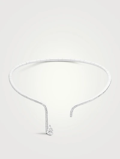 La Ligne 18K White Gold Choker Necklace With Diamonds