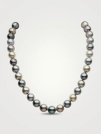 18K White Gold Multicolour Tahitian Pearl Necklace