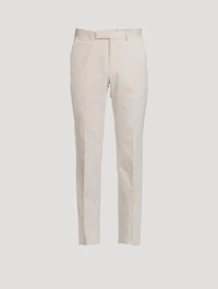 Stretch Cotton Slim-Fit Trousers