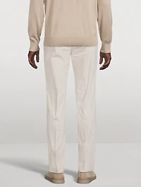 Stretch Cotton Slim-Fit Trousers