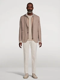 Stretch Cotton Slim-Fit Trousers