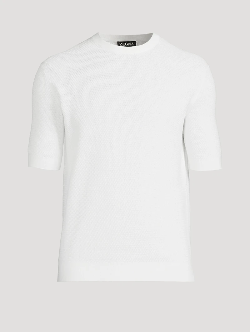 Knit Cotton T-Shirt