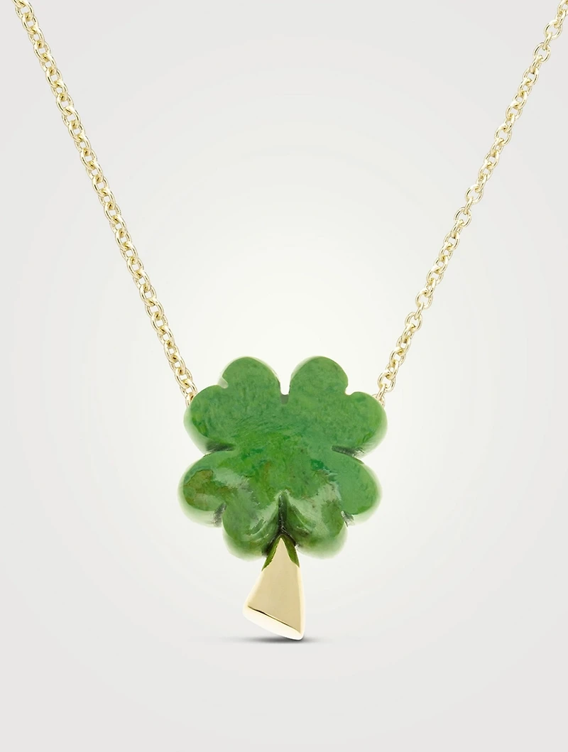 Amanita 9K Gold Clover Necklace