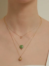 Amanita 9K Gold Clover Necklace
