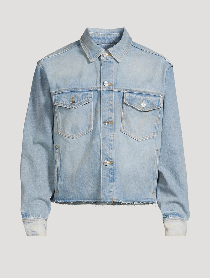 Basalt Cropped Denim Shirt