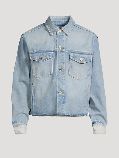 Basalt Cropped Denim Shirt