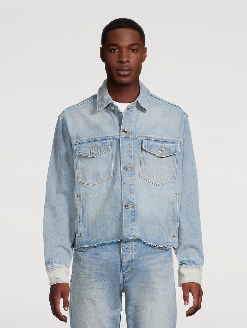 Basalt Cropped Denim Shirt
