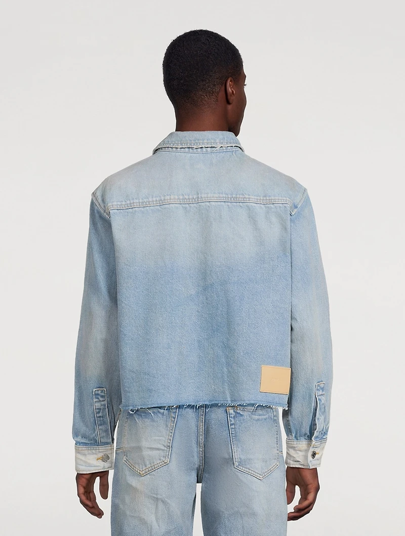 Basalt Cropped Denim Shirt