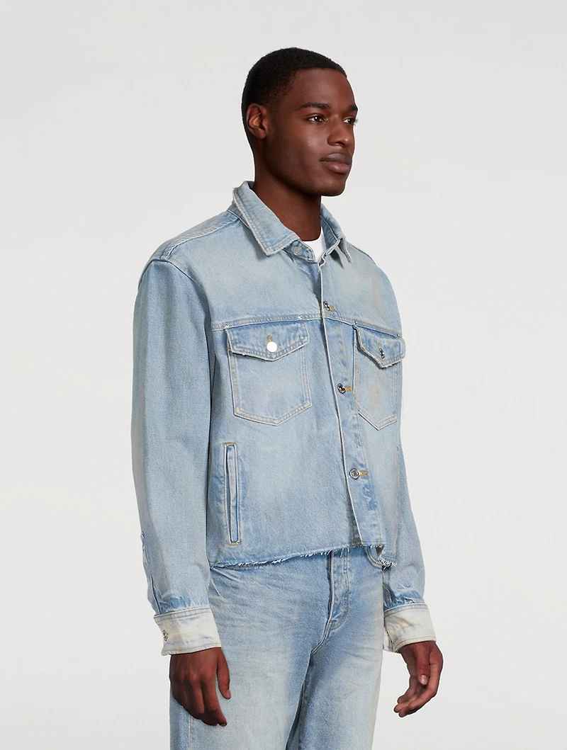 Basalt Cropped Denim Shirt