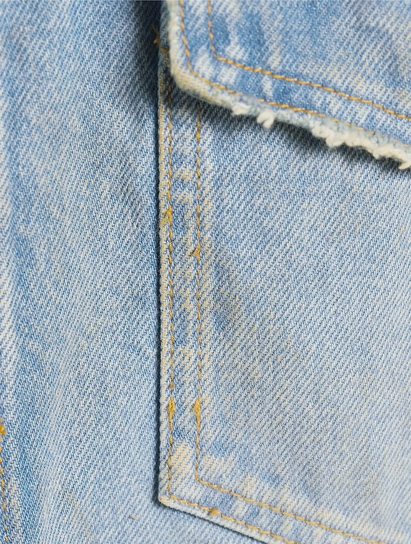 Basalt Cropped Denim Shirt