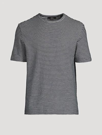Striped Pima Cotton Piqué T-Shirt