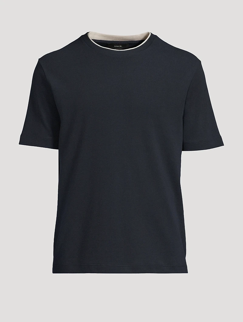 Double-Neck Pima Cotton T-Shirt