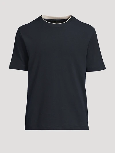 Double-Neck Pima Cotton T-Shirt