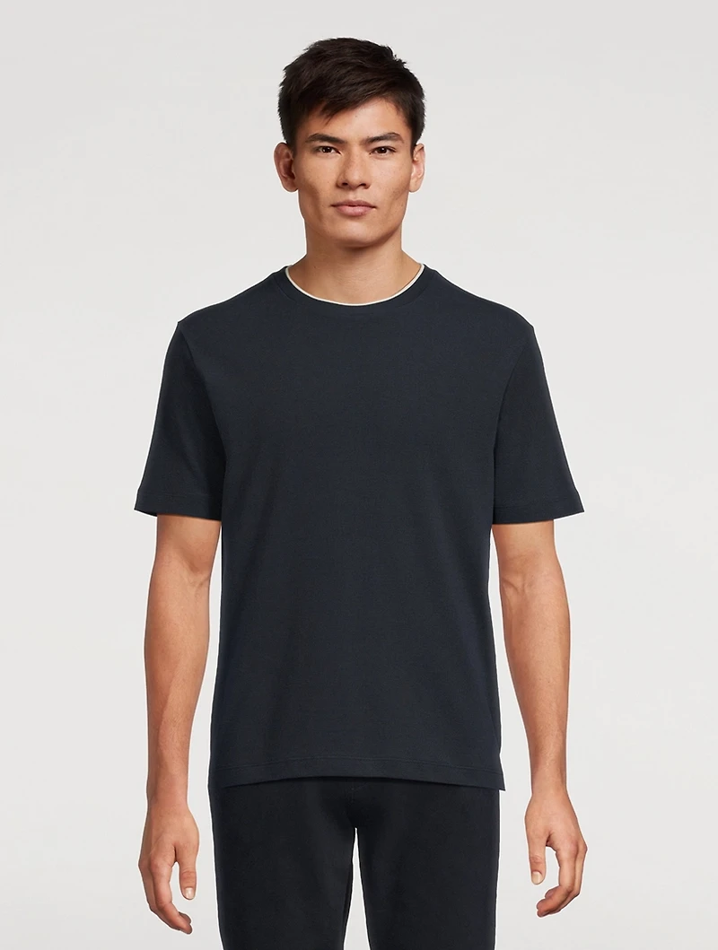 Double-Neck Pima Cotton T-Shirt