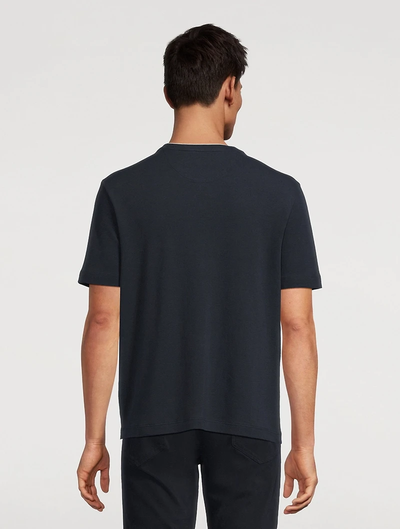 Double-Neck Pima Cotton T-Shirt