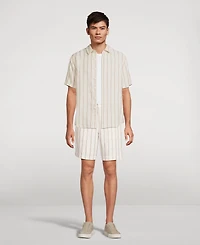 Mesa Stripe Hemp Short-Sleeve Shirt