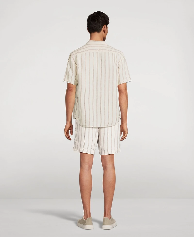 Mesa Stripe Hemp Short-Sleeve Shirt