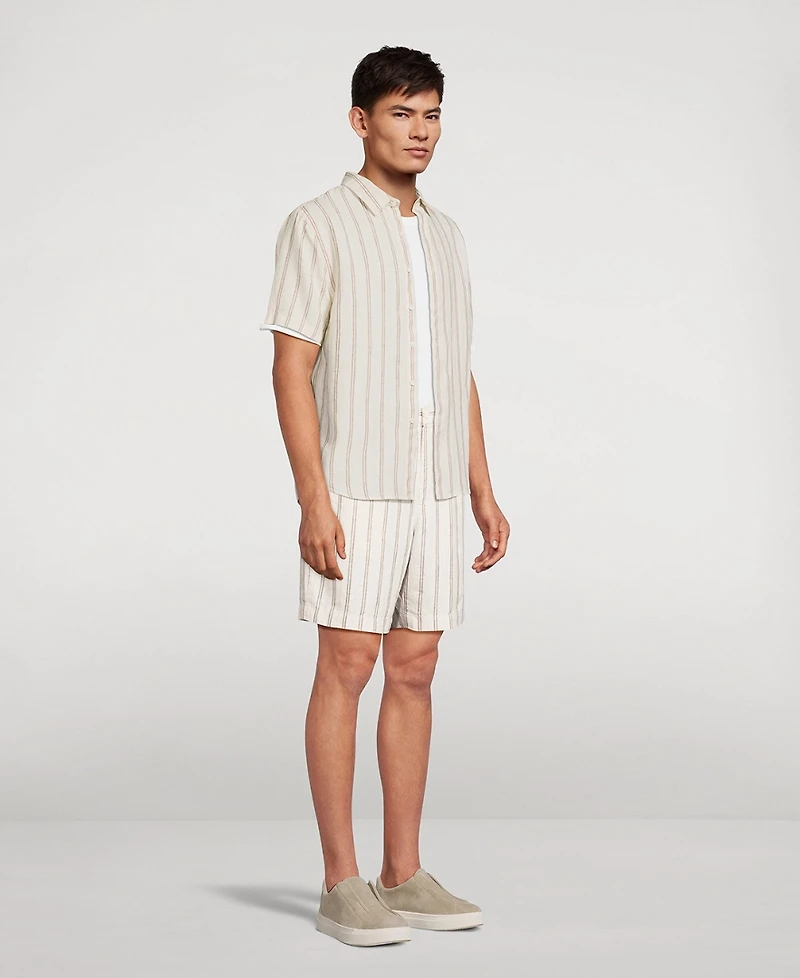 Mesa Stripe Hemp Short-Sleeve Shirt