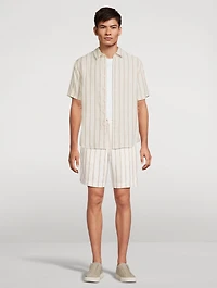 Mesa Stripe Hemp Short-Sleeve Shirt