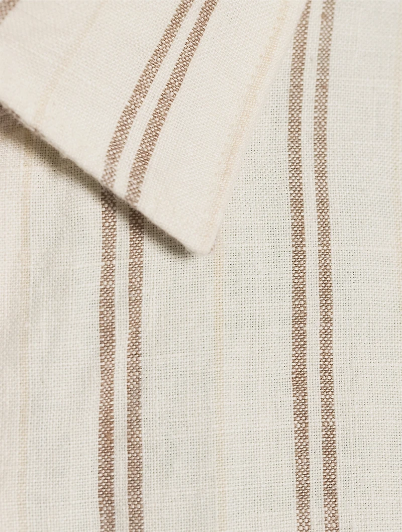 Mesa Stripe Hemp Short-Sleeve Shirt
