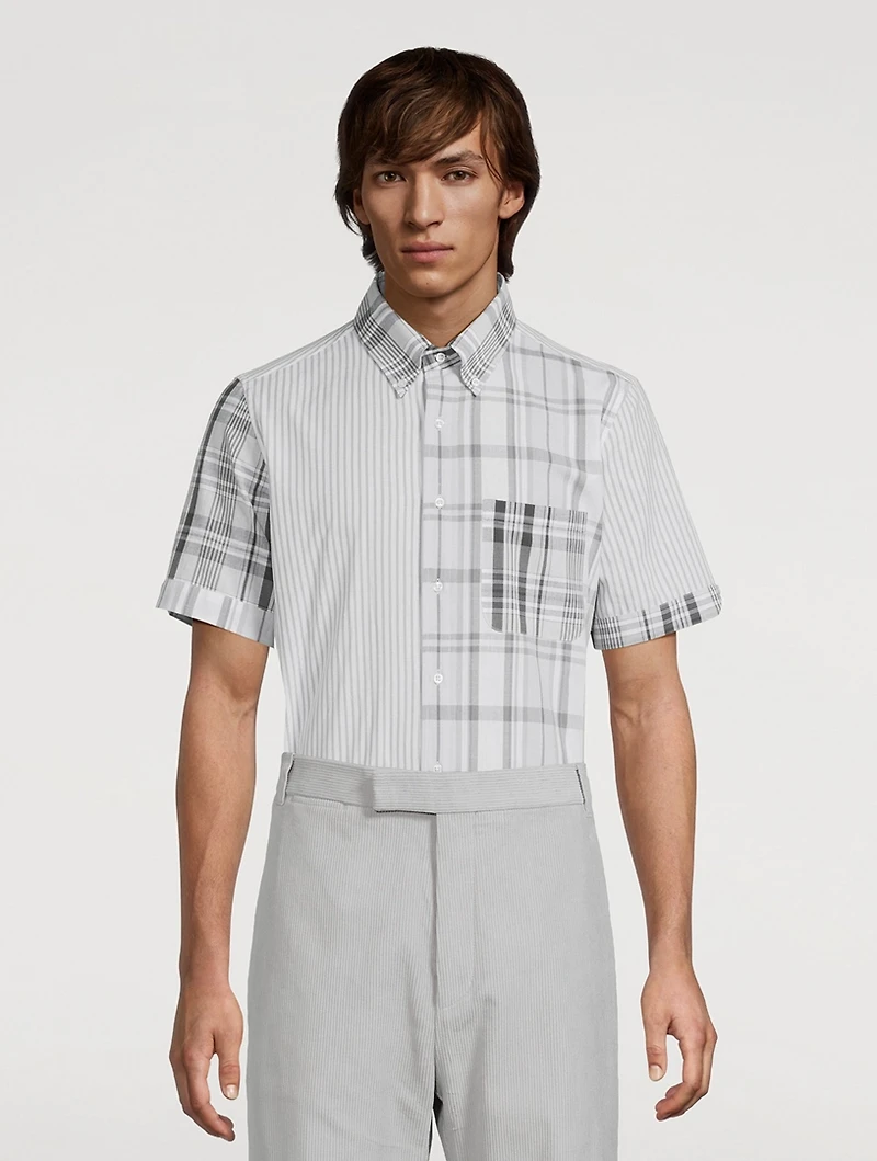 Funmix Madras Cotton Short-Sleeve Shirt