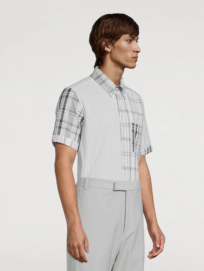 Funmix Madras Cotton Short-Sleeve Shirt