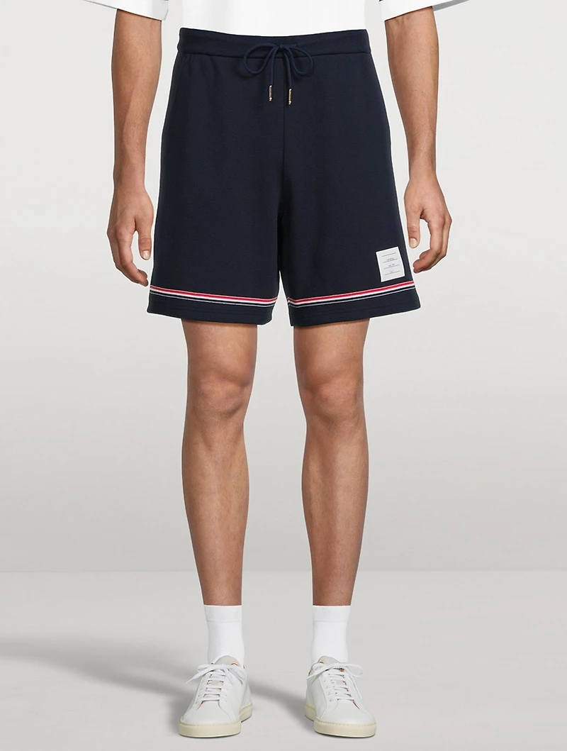 Tricolour-Trim Shorts