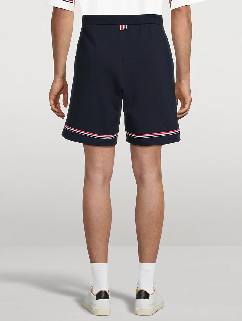 Tricolour-Trim Shorts