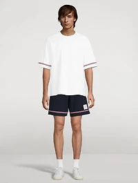 Tricolour-Trim Shorts