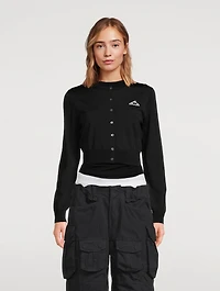 Cropped Mesh Cardigan