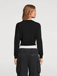Cropped Mesh Cardigan