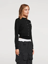 Cropped Mesh Cardigan