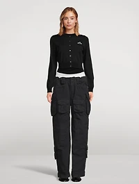 Cropped Mesh Cardigan