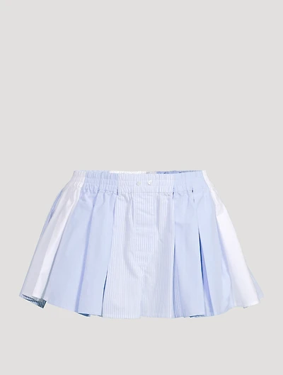 Pleated Patchwork Boxer Shorts