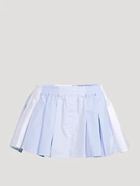 Pleated Patchwork Boxer Shorts
