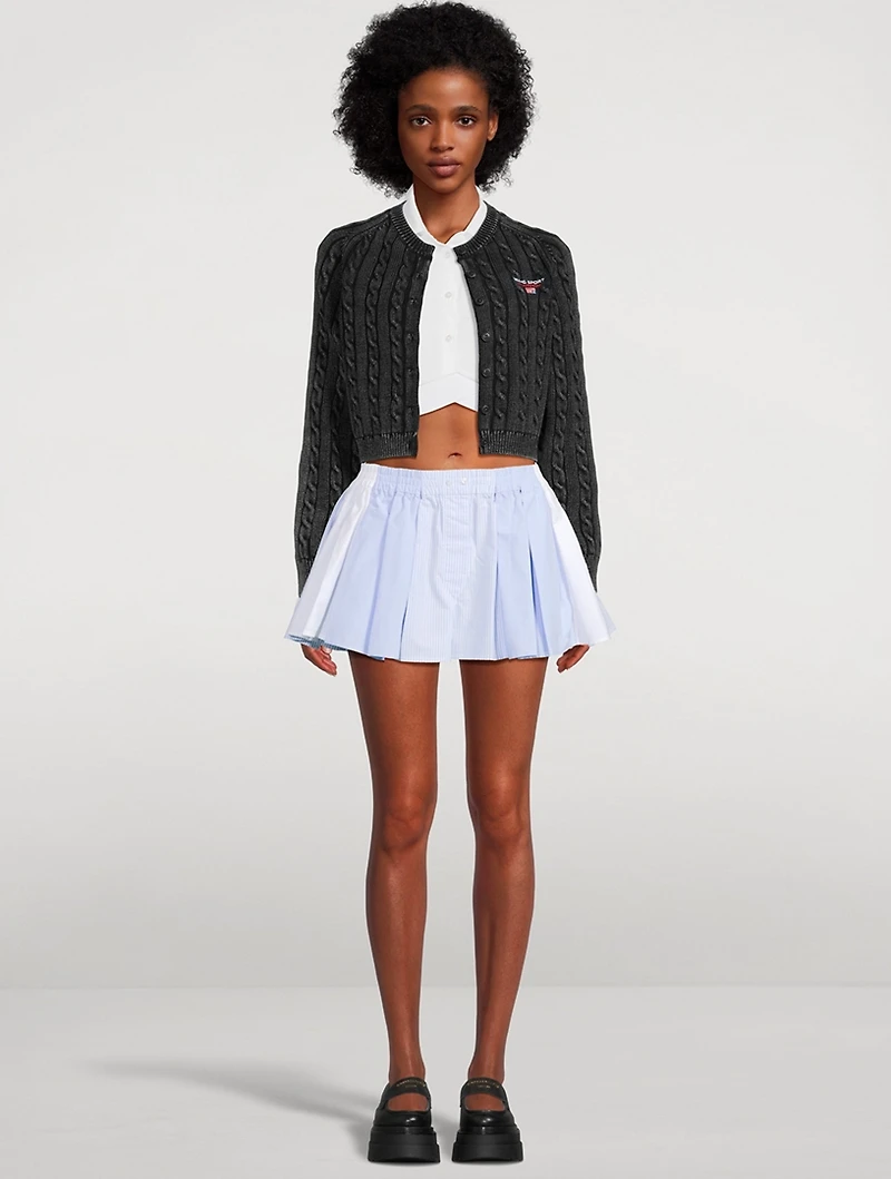 Pleated Patchwork Boxer Shorts