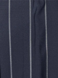 Barrel-Leg Trousers Pinstripe Print