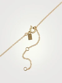 14K Gold Segment Necklace With Diamonds