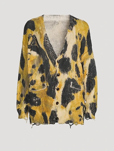 Oversized Cardigan Leopard Print