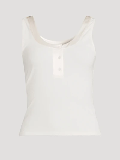 The Satin-Trim Tank Top