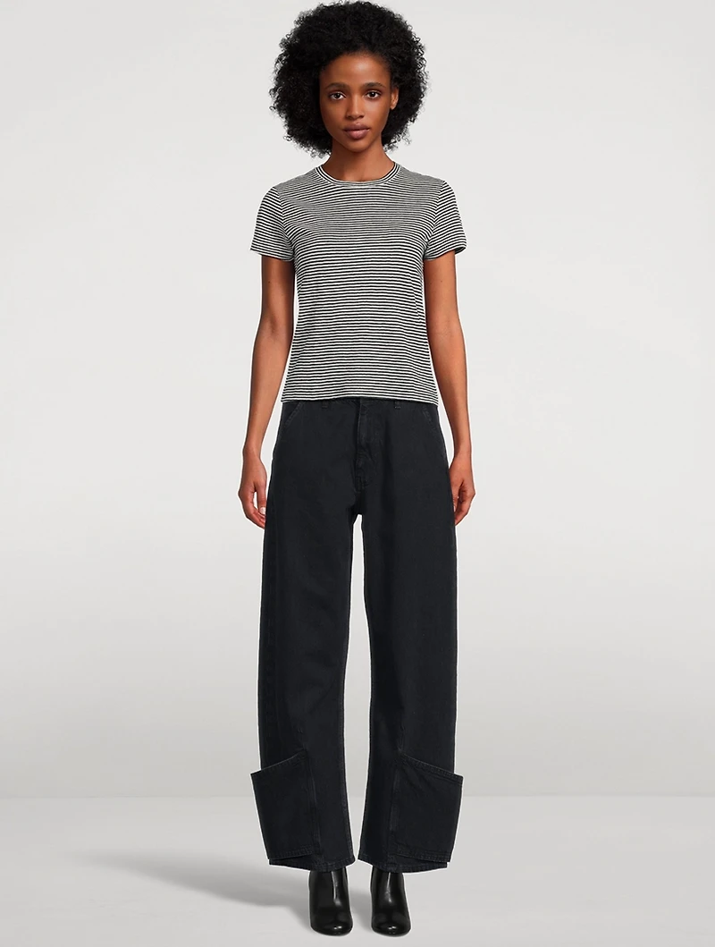 The Linen Baby Tee Stripe Print
