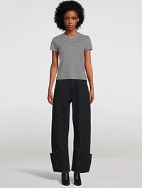 The Linen Baby Tee Stripe Print