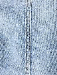 Layered Denim Midi Skirt