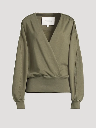 Wrap-Front Sweatshirt