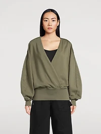 Wrap-Front Sweatshirt